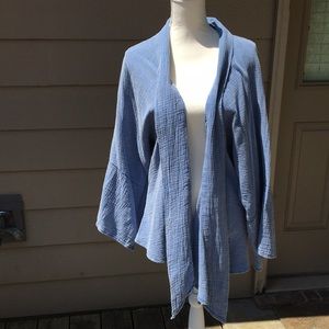 blue lightweight outerwear